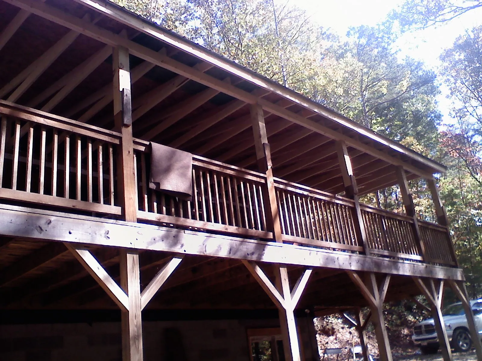 Timber framing under a new elevated porch and deck — Roof Leak Repair in Lilesville by Roofing Brothers
